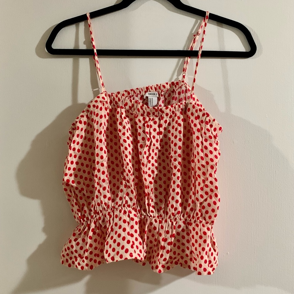 Forever 21 Red Polka Dot Crop Top!!